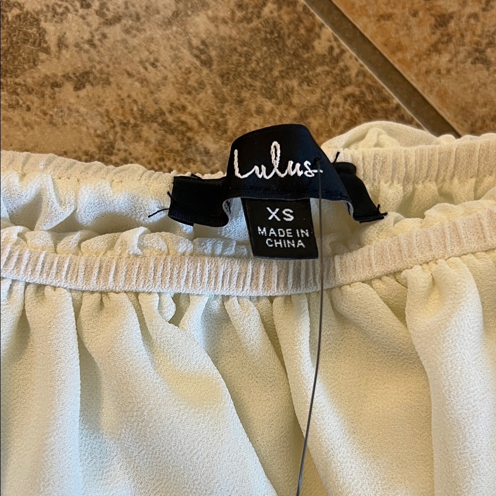 Lulu's Cream Off-Shoulder Ruffle Dress - Picture 3 of 3